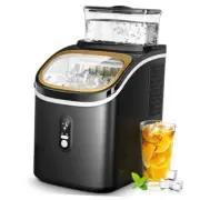 Ice Maker Countertop, Portable Ice Cube Maker Machine 33lbs/24H 1 Black