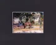 8X10 Matted Print Art Painting Picture: Armin Hansen, the Farm House 1916