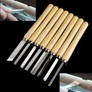 FIN Wood Lathe Chisel Set Woodworking Turning Tools Cutting Carving HSS Steel Blades