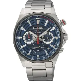 SEIKO 精工 CS 賽車競速三眼計時腕錶 8T63-00T0B(SSB407P1)