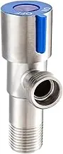 Faucet Angle Valve, 2 PCS G1/2 Stainless Steel Hot Cold Inlet Valve Toilet Filling Angle Valves Sink Basin Water Heater Faucet for Bathroom Accessories for Home(Blue)
