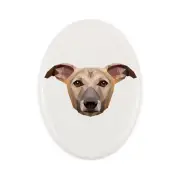 Whippet geometric plate Art-Dog