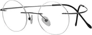 Eyekepper Titanium Rimless Round Eyeglasses 43mm Circle Optical Frame Gold
