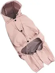 Mipcase Reflective Puppy Raincoat Dog Hoodie Coat Adjustable Pet Clothes for All Weather Lightweight Comfortable Dog Coat