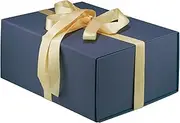 MOYEUPAC Blue Gift Box,9" X 7" X 4" Gift Box with Lids for Presents Magnetic Closure for Gift Packaging, Gift Box for Christmas, Halloween, Birthday Gift Box and Various Holidays (Gentleman Blue)