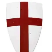 28" Medieval Heater Shield Templar- Amour 18G crusader Shield play shield