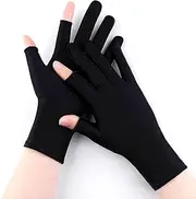 [miihello] 1 Pair Two-Finger Half-Finger Women Uv Sun Protection Gloves Picking Tea Sun Protection Touchscreen Non Slip Gloves Breathable Summer Outdoor Gloves For Women