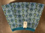 Prana Womens A-Line Size M Turquoise Paisley Jenna Skirt Pull On Stretch