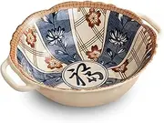 Soup Bowls with Handles Noodle Ramen Curry Bowl,Ceramic Bowl,Ramen Bowl Ceramic,Pho Bowls Large,Soup Bowl Microwave Safe,Udon Noodle Bowl-Fu-23x20x7cm,800ml(Color:Fu)