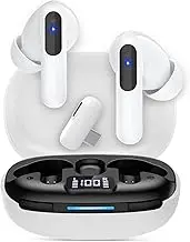 RYR 2.4GHz Wireless Gaming Earbuds, Bluetooth 5.3 in-Ear Headphones Bass Stereo, Gaming Earphones with Noise Cancelling Mic, LED Display, 36Hs Playtime for Meta Quest 3/2, PS5/4, VR, Switch, PC, Phone
