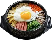 GFHVDC Korean Stone Bowl Korean Hot Pot For Korean Food Such As Bibimbap korean Cooking Stone Bowl,sizzling Hot Pot For Bibimbap,premium No Lid Soup Bowl,perfect For Home & Restaurant,1l