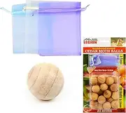 Mothproof Storage Essentials Closet Storage Cinnamon Mothballs, Cedar Balls, Aroma Balls, Repels Moths and Other Pests from Clothing Aroma Balls Large 24mm for Closet Drawer Organizer, Pack of 6