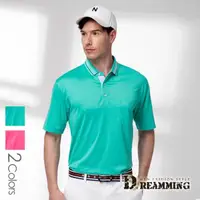 在飛比找momo購物網優惠-【Dreamming】MIT歐風亮色速乾排汗休閒短POLO衫