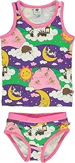 [Småfolk] Girls' Underwear Night Landscape Base Layer Set