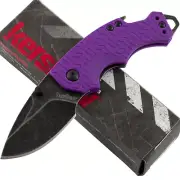 Kershaw Purple Handle Shuffle Linerlock Pocket Knife KS8700PURBW Backwash Blade