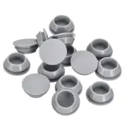 15Pcs Silicone Plugs, Rubber Round Hole Plugs for 18-19mm Hole, Grey