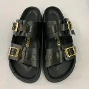 Birkenstock New w/ Box St Barths Black Leather Exquisite Narrow - Select Size