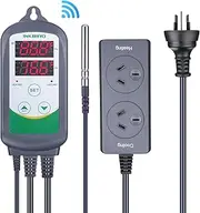 Inkbird WiFi Temperature Controller ITC308 240V Greenhouse Germination Thermostat Digital Heating and Cooling Heater Cooler Reptile Plug Outlet 2 Stage 2400W