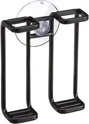 YAMAZAKI home 2531 Toothbrush Holder-Suction Cup Organizer for Bath, One Size, Black