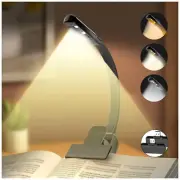 Book Lights,Reading Light with 2 Replaceable USB Rechargeable Battery,3 Color...