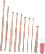 BEBEMOKO 1 Set Ear Cleaning Tools Ear Wax Remover Kit with Durable Storage Case for Dry and Oily Wax Removal Pink