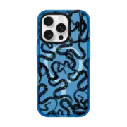 iPhone 16 Pro Impact Ring Stand Case MagSafe Compatible Field of Snakes - Black