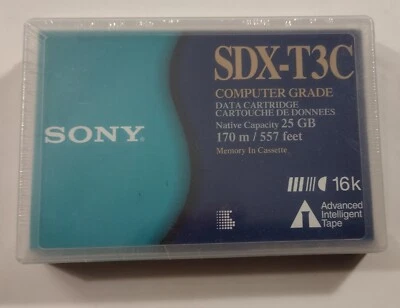 SONY SDX-T3C AIT Data Cartridge Cassette 25GB 16k Storage tape rare media SEALED