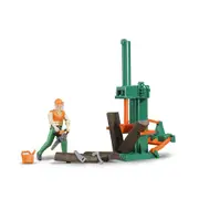 Bruder Licensed Bworld Forestry Figure Set With Log Splitter & Tools