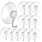 Pieces Suction Cup Wall Hooks PVC Reusable Clear Suction Cups with Metal 120