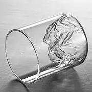 Japanese Whiskey Glasses Set of 2, 200ml and 300ml Mountain Crystal Whisky Glasses, Fashioned Mount Fuji Viewing Cup, Whiskey Glass Tumblers for Cocktails Gin Rum Cognac, Whisky Glass presentSet(#1)