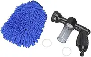 Respicefinem Foam Sprayer 8 Spray Patterns Adjustable Multifunctional Water Sprayer for Plants Watering Garden Lawn Car Washing and Pet Bathing with High Density Cleaning Gloves