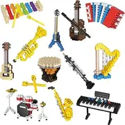 Funlittletoys 12 Boxes Mini Music Building Blocks, Musical Instruments Set Easter Party Favors for Kids, Easter Egg Fillers