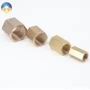 2PCS 1/8" 1/4" 3/8" 1/2" Brass BSP Female Thread Hex Connector Joint Adapter