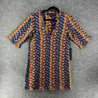 House of Harlow x Revolve Dress Womens Small Multicolor Mini Tweed Retro Mod NEW