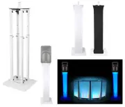 (1) Rockville White Adjustable Totem Speaker Stand For Mackie C300z