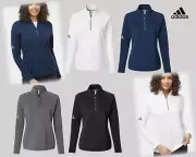 NWT! Women's Adidas Spacer Long Sleeve Quarter-Zip Pullover Sz: S -3XL