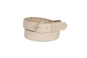Jessica Simpson Size S M Women's Sueded Wrapped Hip Fashion Belt Natural Silver