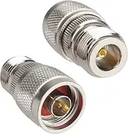 Futheda 2PCS N Male to N Female Connector N Type Right Angle 90 Degree RF Low Loss Coax Adapter Compatible with Ham Radio Router Wi-Fi Antenna Extension Cable Phone Signal Booster Walkie Alkie WLAN
