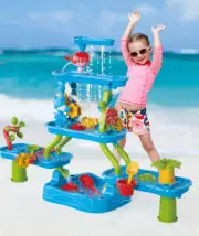 5-Tier Water Sand Activity Table Outdside Water Toys Splash Table for Toddlers