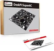 GeeekPi DeskPi Super6C for Raspberry Pi CM4 Cluster Mini-ITX Board for Raspberry Pi Compute Module 4 Mini ITX Clusterboard 6 RPI CM4/CM5 Supported, 89W Power Supply Included