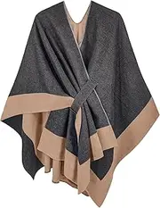 [Moss Rose] Women Plaid Scarf Blanket Wrap Shawl with Tassels and Fringe Warm for Winter
