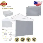 Instant Canopy SunWall Gray 10x10 FT - 3-Piece Sidewall Set for Outdoor Events
