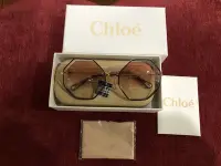 在飛比找Yahoo!奇摩拍賣優惠-轉賣 全新Chloe’太陽眼鏡.六邊型.漸層粉~購自奇摩購物