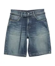 logo-patch denim shorts 29,30,31,32 medium blue