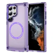 For Samsung Galaxy S24 Ultra Case, MagSafe compatible, Shielding Cover, Clear Purple