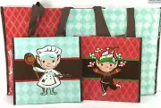 Tupperware Gift Bags Holiday Winter Elf Artwork CUTE Set of FOUR Rare New