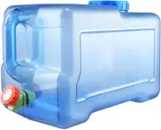 CZ-XING 5L Water Container with Tap, Portable Plastic Water Bucket with Tap, Eas