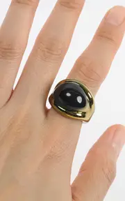 [Keane] Gold Fumed Dome Ring