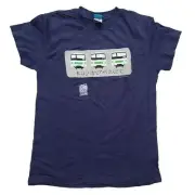 Vintage Paul Frank Tshirt, Bus, Navy, XS