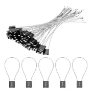 100Pcs Security Cable Seals 13" Numbered Tamper Proof Seal Self Locking Black